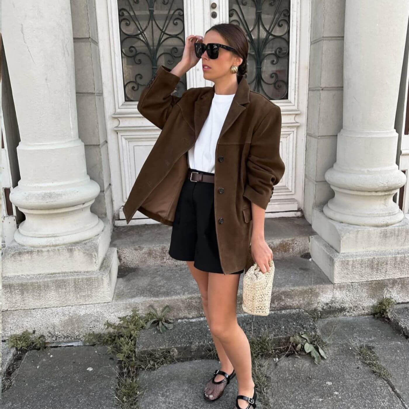 Asta™ - Vintage Mokkanahkainen Bleiseri